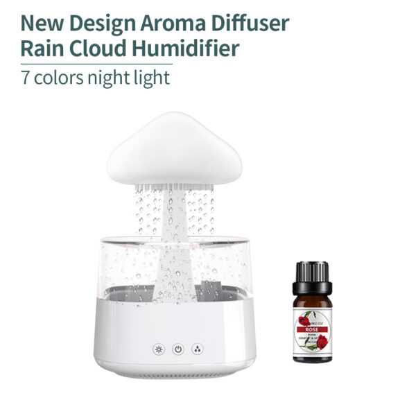 Rain Humidifier Mushroom Humidifier Rain Cloud Humidifier Water Drop Humidifier - Image 3