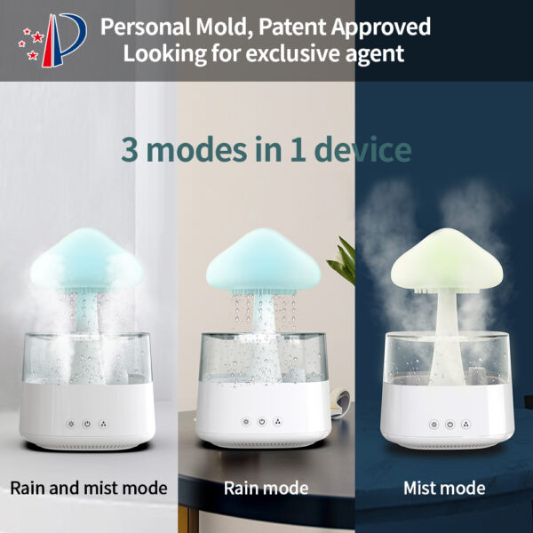 Rain Humidifier Mushroom Humidifier Rain Cloud Humidifier Water Drop Humidifier - Image 9