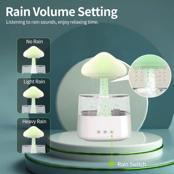 Rain Humidifier Mushroom Humidifier Rain Cloud Humidifier Water Drop Humidifier - Image 4