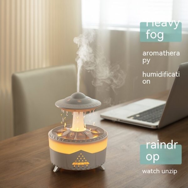 New UFO Raindrop Humidifier Water Drop Air Humidifier USB Aromatherapy Essential Oils Aroma Air Diffuser Household Mist Maker Home Decor - Image 2