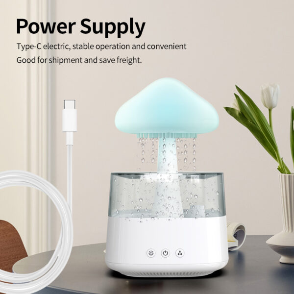 Rain Humidifier Mushroom Humidifier Rain Cloud Humidifier Water Drop Humidifier - Image 5